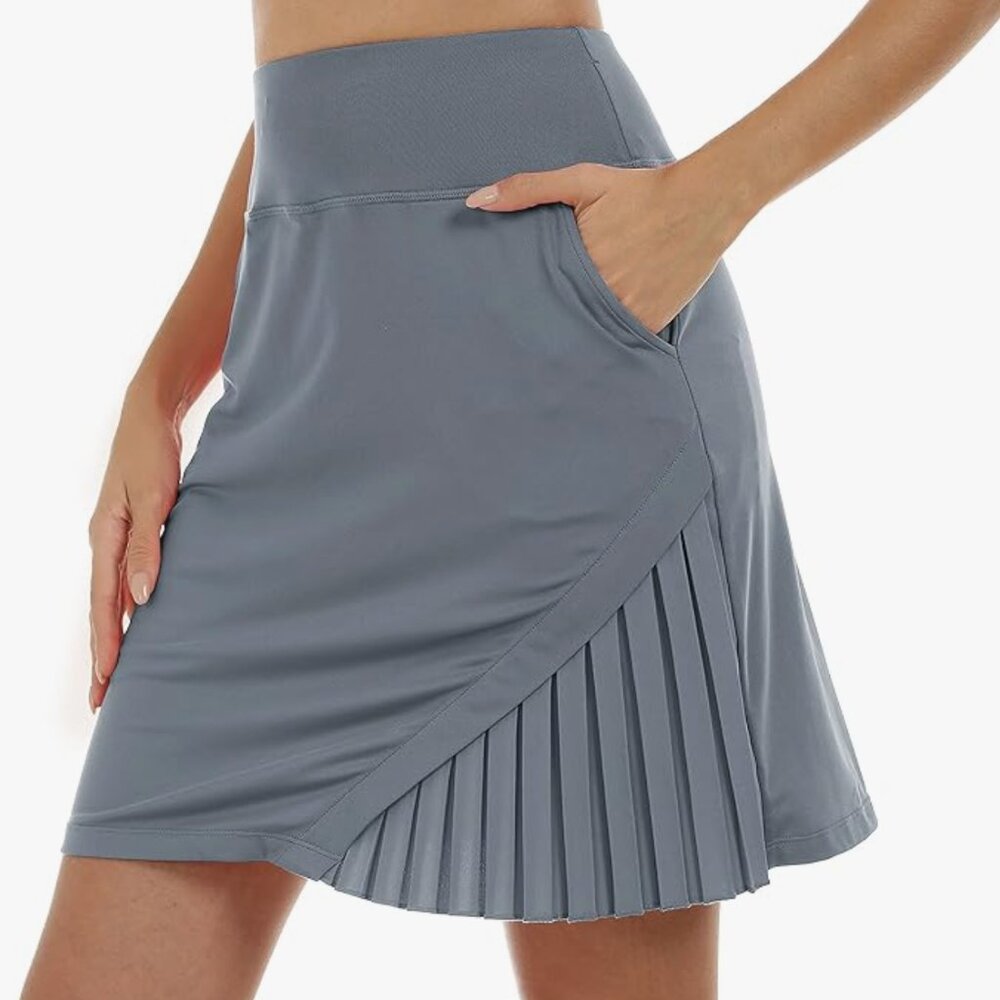 MoFiz Women's 20" Knee Length Golf Skorts Athletic Skirts Casual Active 4 Pocket